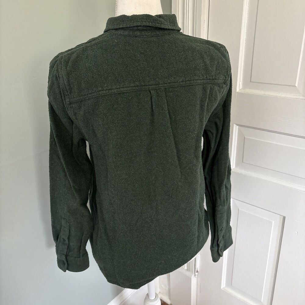 Madewell Green Half Zip Long Sleeve‎ 100% Cotton Shirt Medium - Picture 4 of 5